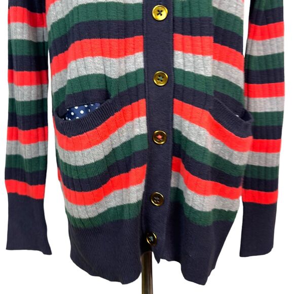 Moth Women's Cardigan Multicolor Button Front Long Sleeve Striped Size Small - Picture 5 of 10